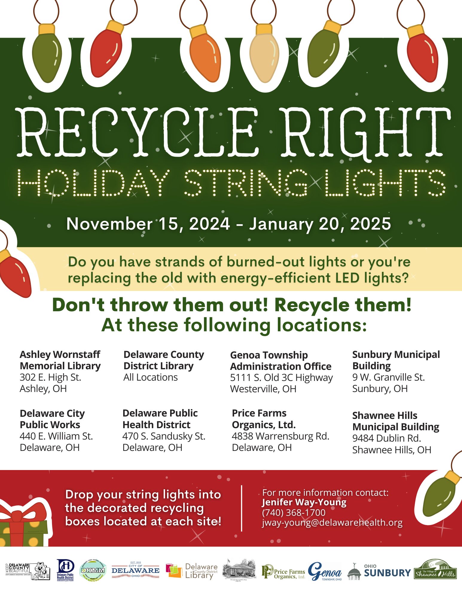 Recycle Right Holiday String Lights Collections Donate String Lights